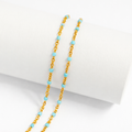 18K Gold PVD Stainless Steel Turquoise Confetti Bracelet