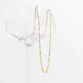 18K Gold PVD Stainless Steel Confetti White Chain Necklace