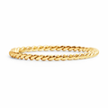 18K Gold PVD Stainless Steel Braided Spacer Ring