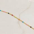 18K Gold PVD Stainless Steel Muti Color Confetti Bracelet