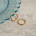 18K Gold PVD Stainless Steel Circle Huggie Hoop Earrings