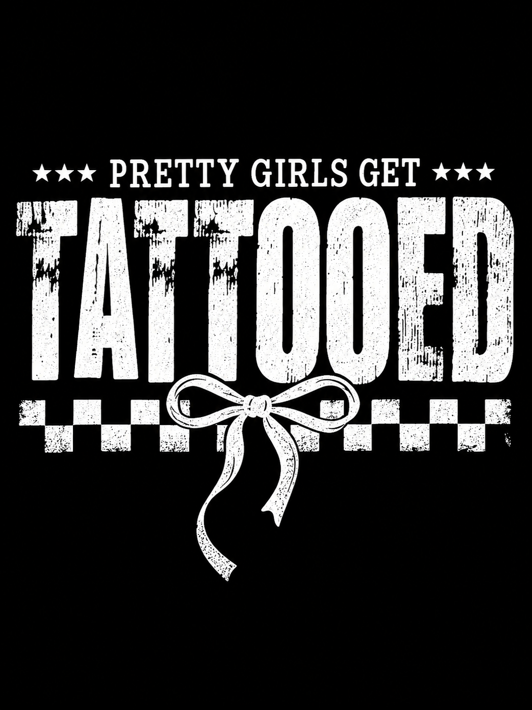 “Pretty Girls Get Tattooed Cropped Graphic Tee Black”