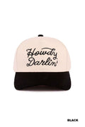 "Howdy Darlin" Two-Tone Canvas Cotton Cap