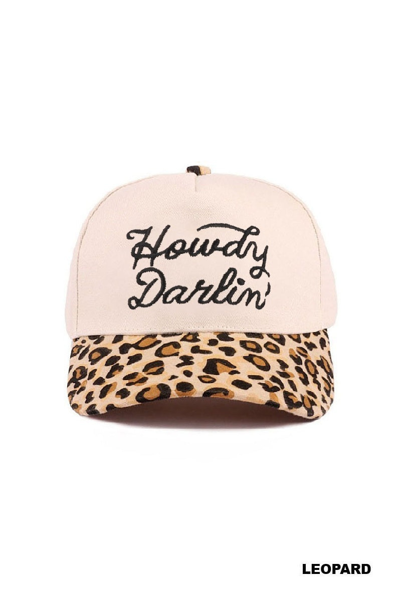 "Howdy Darlin" Two-Tone Canvas Cotton Cap