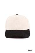 Plain Two-Tone Corduroy Cap
