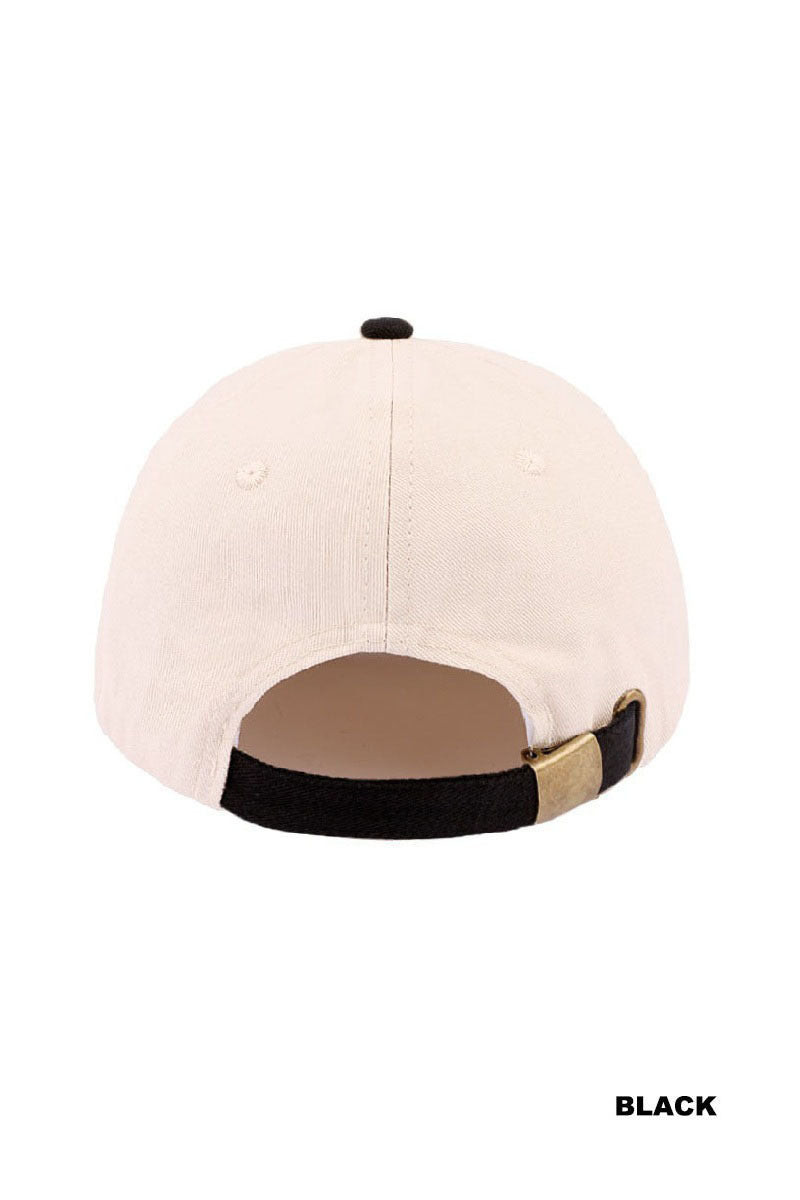 "Literally Just a Girl" Two-Tone Canvas Cotton Cap