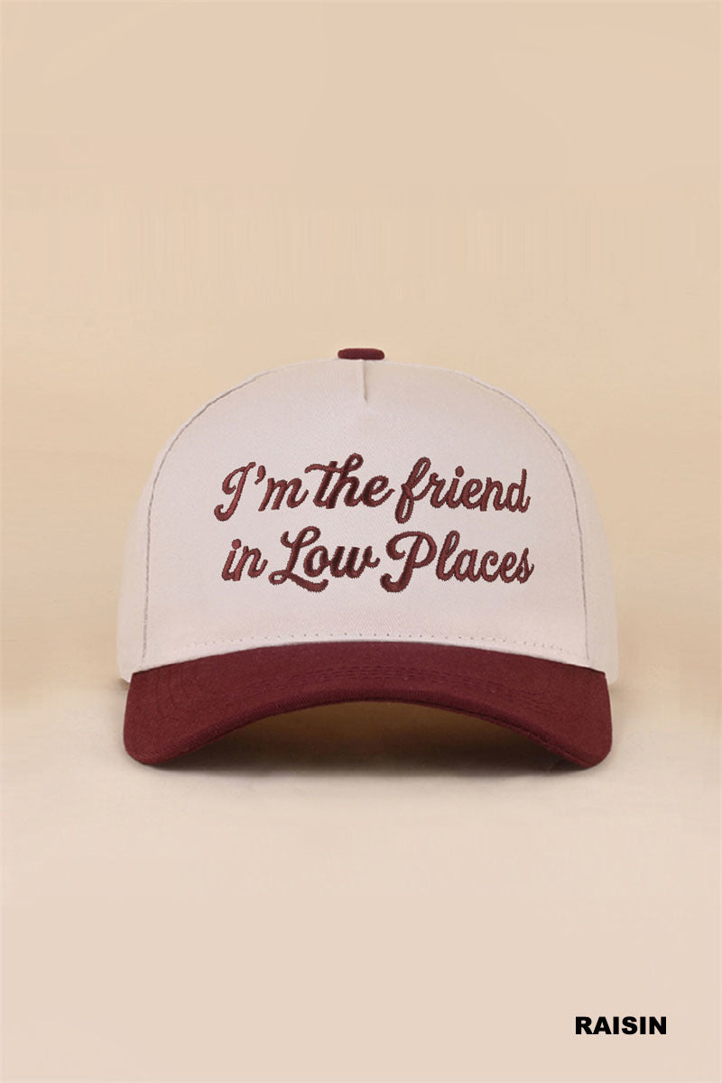 "I'm The Friend In Low Places" Two-Tone Snapback Hat