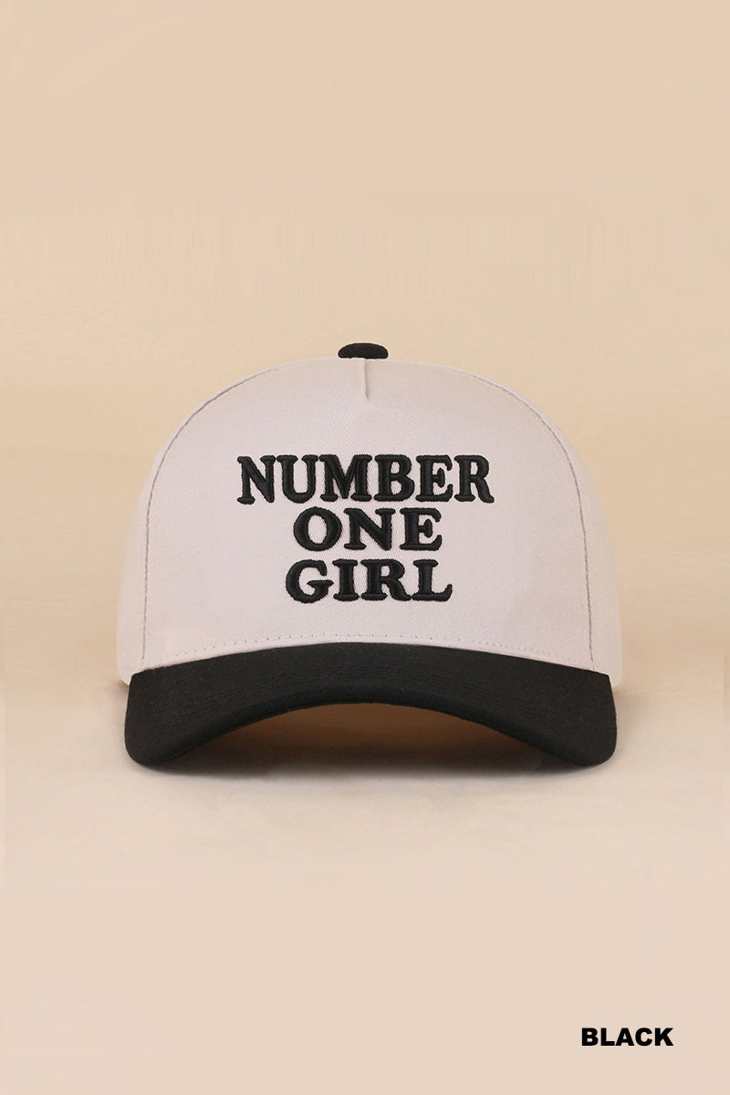 "Number One Girl" Two-Tone Snapback Hat