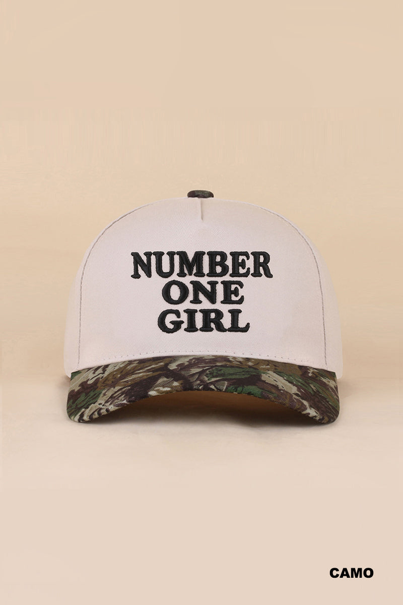"Number One Girl" Two-Tone Snapback Hat