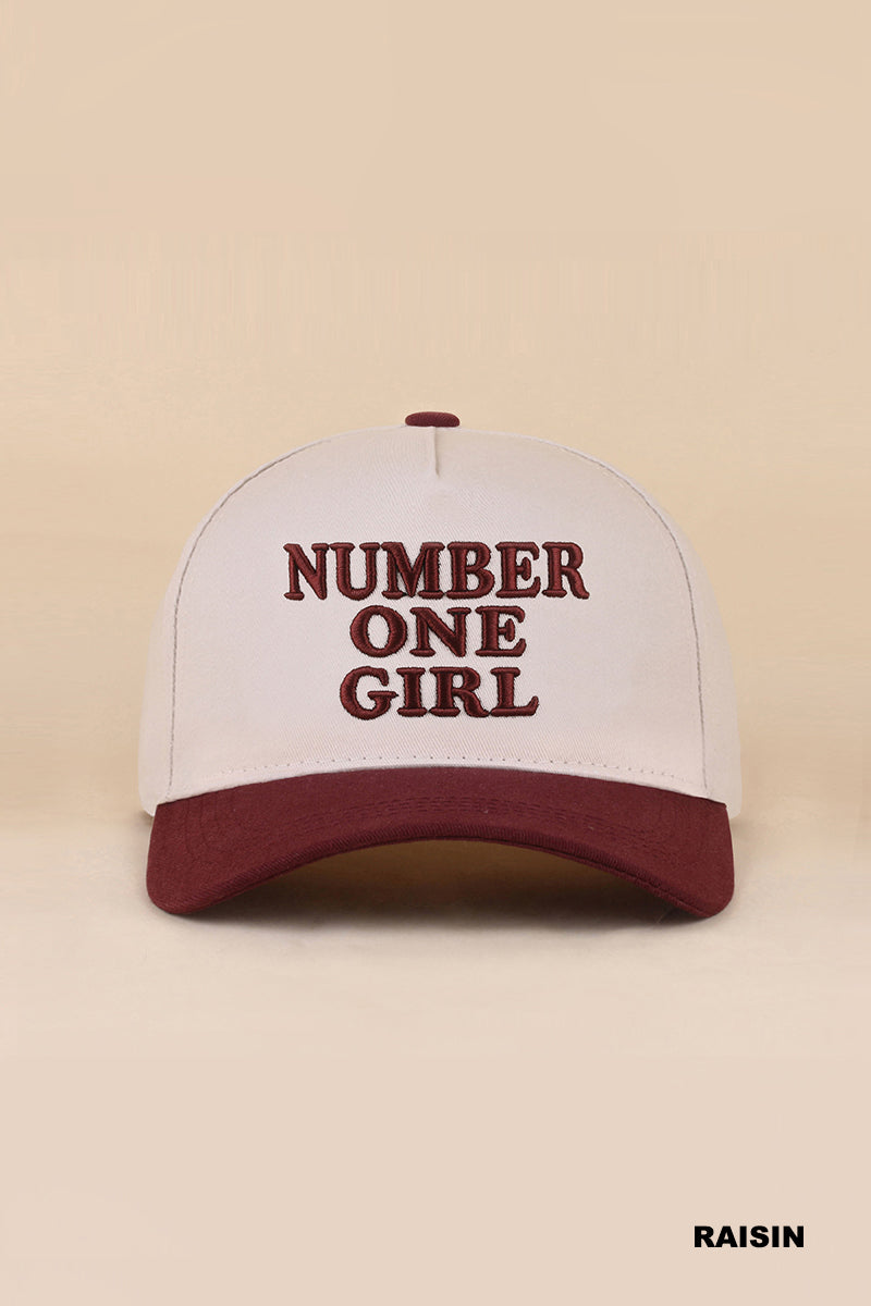 "Number One Girl" Two-Tone Snapback Hat