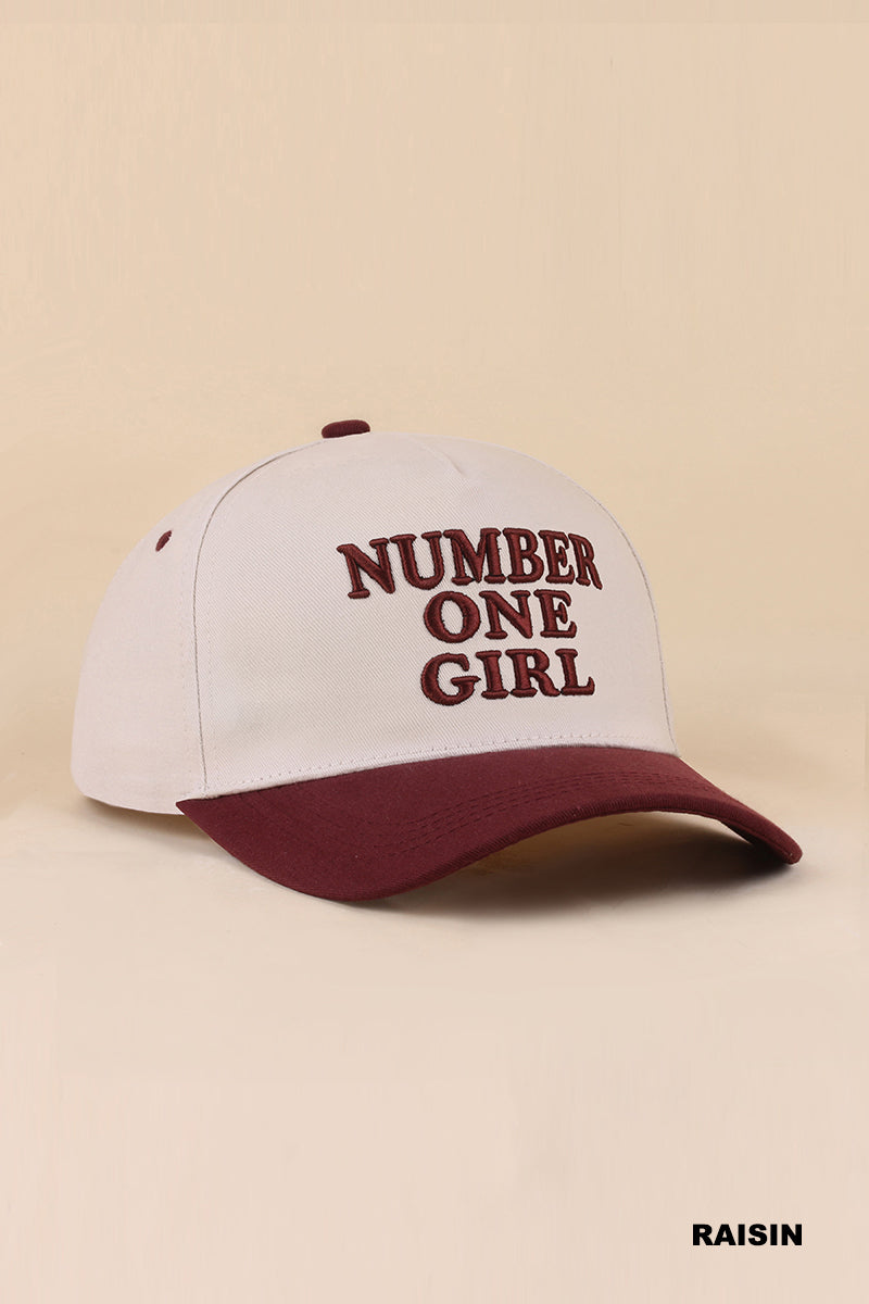 "Number One Girl" Two-Tone Snapback Hat