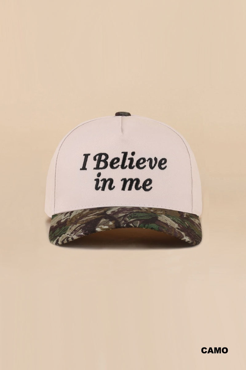 "I Believe In Me" Two-Tone Snapback Hat