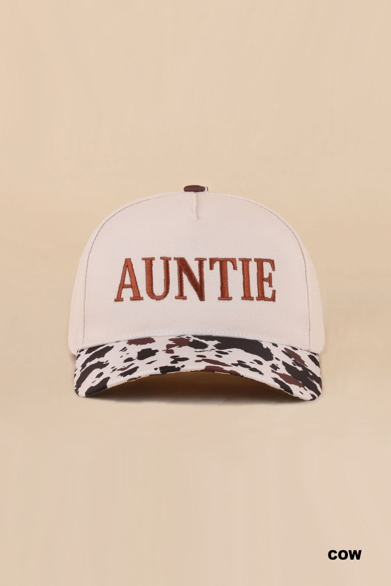 "AUNTIE" Two-Tone Snapback Hat