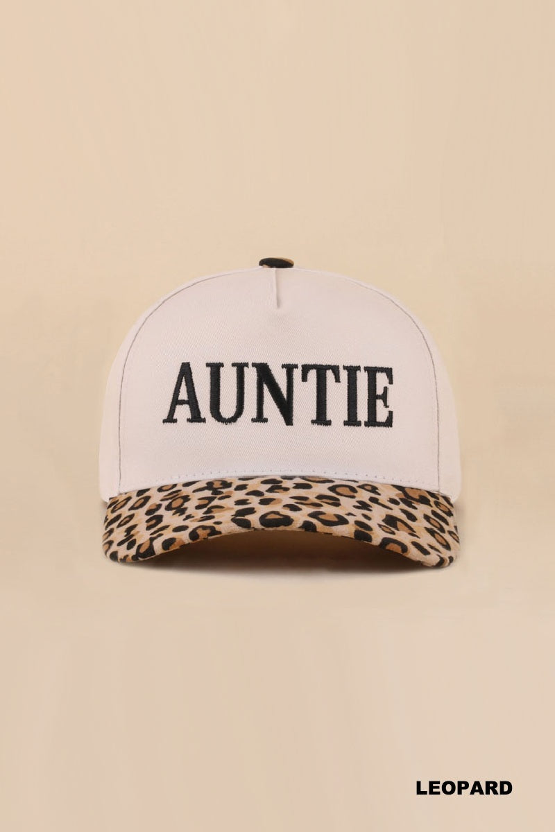 "AUNTIE" Two-Tone Snapback Hat