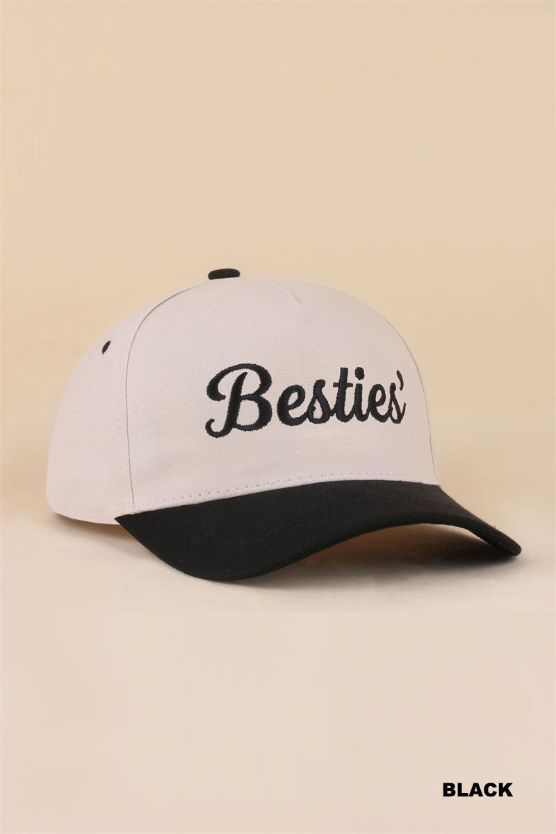 "Besties" Two-Tone Snapback Hat