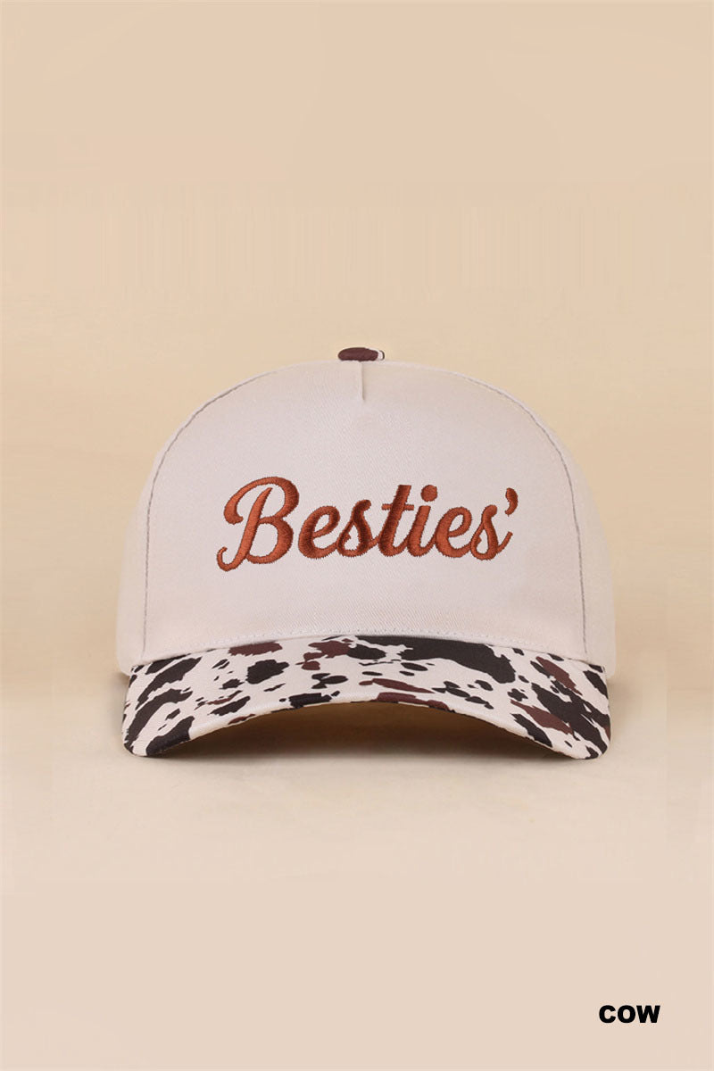 "Besties" Two-Tone Snapback Hat