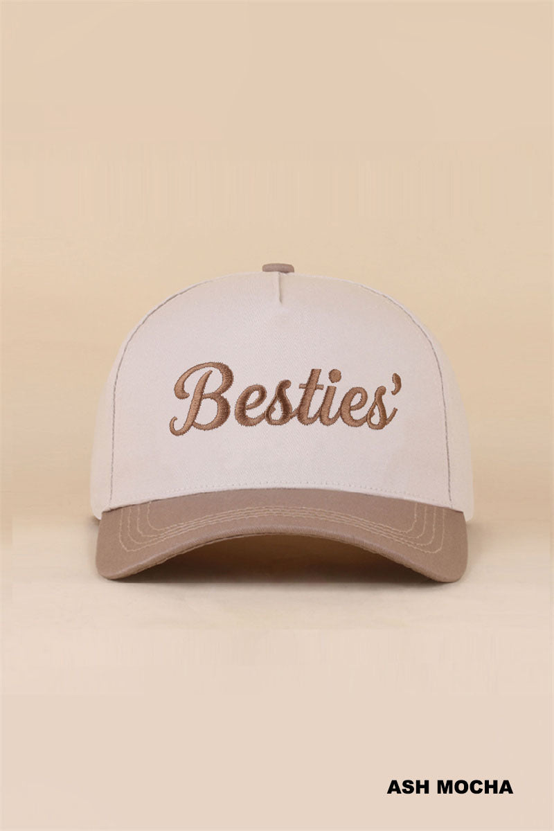 "Besties" Two-Tone Snapback Hat