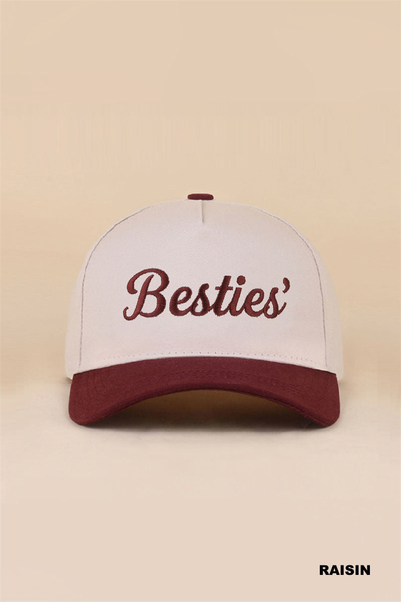 "Besties" Two-Tone Snapback Hat