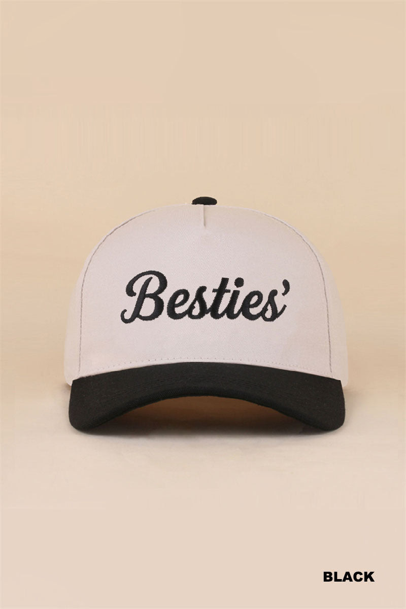 "Besties" Two-Tone Snapback Hat