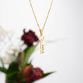 18K Gold PVD Stainless Steel Amour Key Pendant Necklace