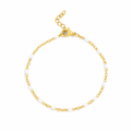 18K Gold PVD Stainless Steel White Confetti Bracelet