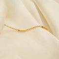 18K Gold PVD Stainless Steel Satellite Bar Chain Bracelet